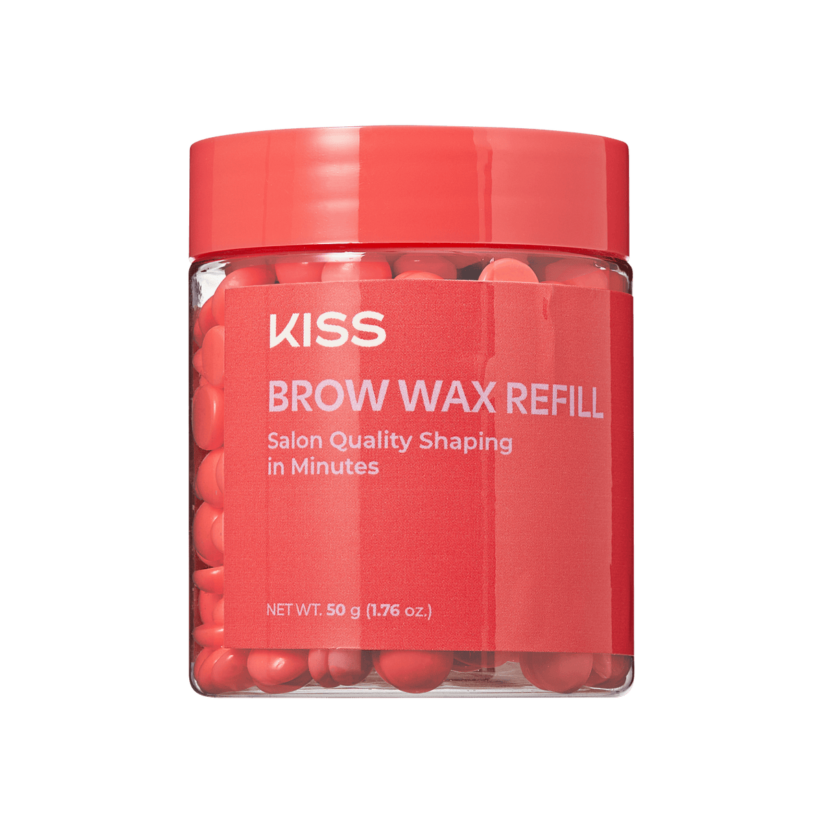 Kiss Brow Wax Kit Refill | Refill, Hard Wax, 10 Applicators, 10 Waxing Strips, 15 Post-Wax Wipes
