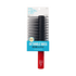 KISS Colors & Care Detangle Boss 2-in-1 hairbrush with wide, long teeth and two-tiered bristles; red handle with blue and white packaging.