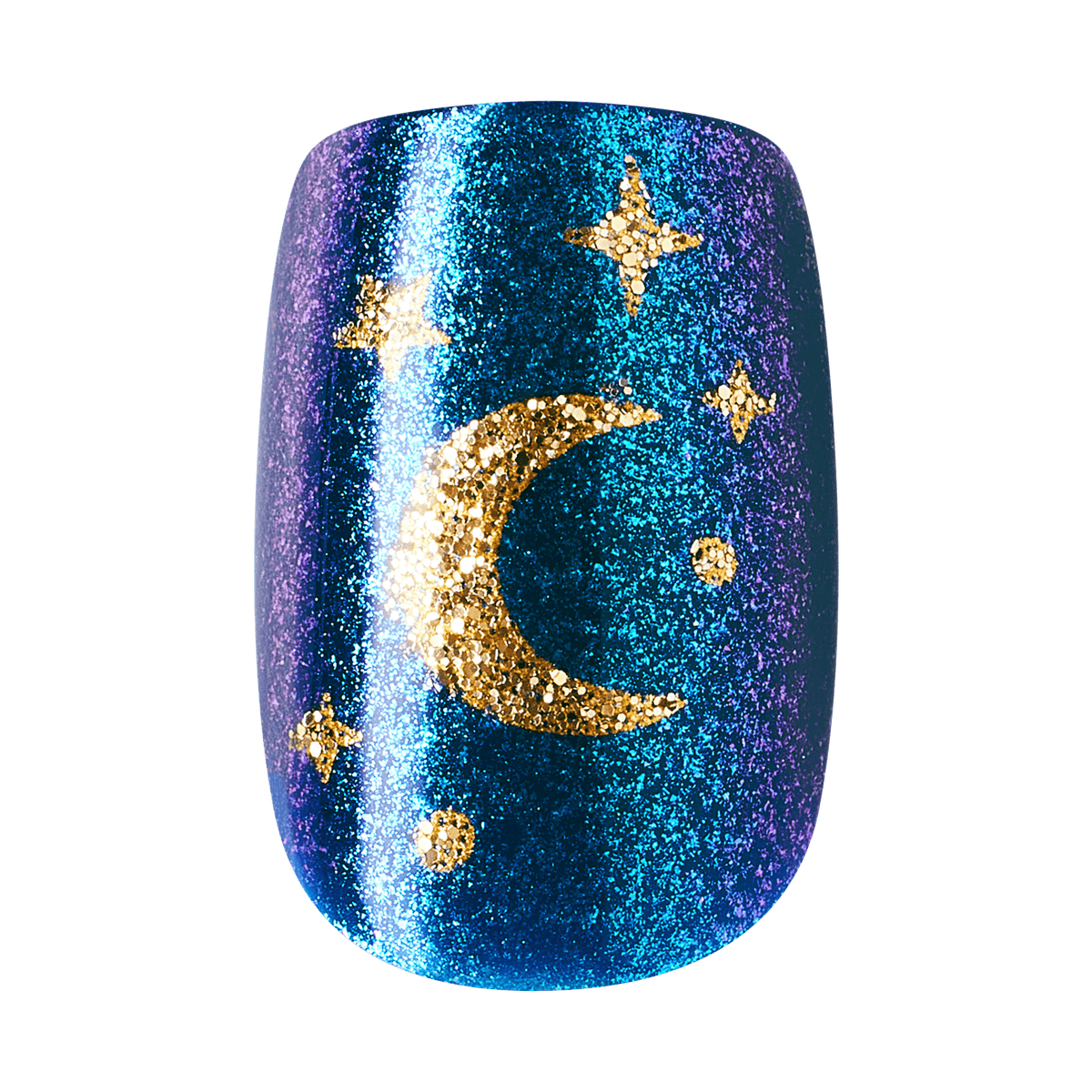 Kiss Merry Holiday Press On Fake Glue Nails - Wrapped In Warmth | Design, Blue, Short, Squoval