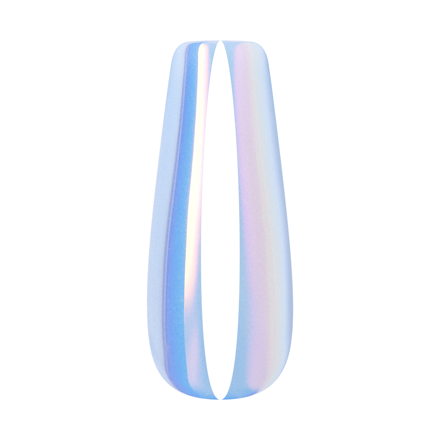 Iridescent gradient bracelet with blue and pink pearlescent finish.