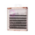 The image features a clear plastic packaging containing lash clusters from the brand BeBlinky. The packaging is square-shaped with a rose gold border and a hanging tab at the top. Inside, there are multiple rows of individual lash clusters, which appear to be dark and fluffy, designed to enhance the appearance of eyelashes. The product is labeled with the brand name "BeBlinky" prominently displayed on the front.
