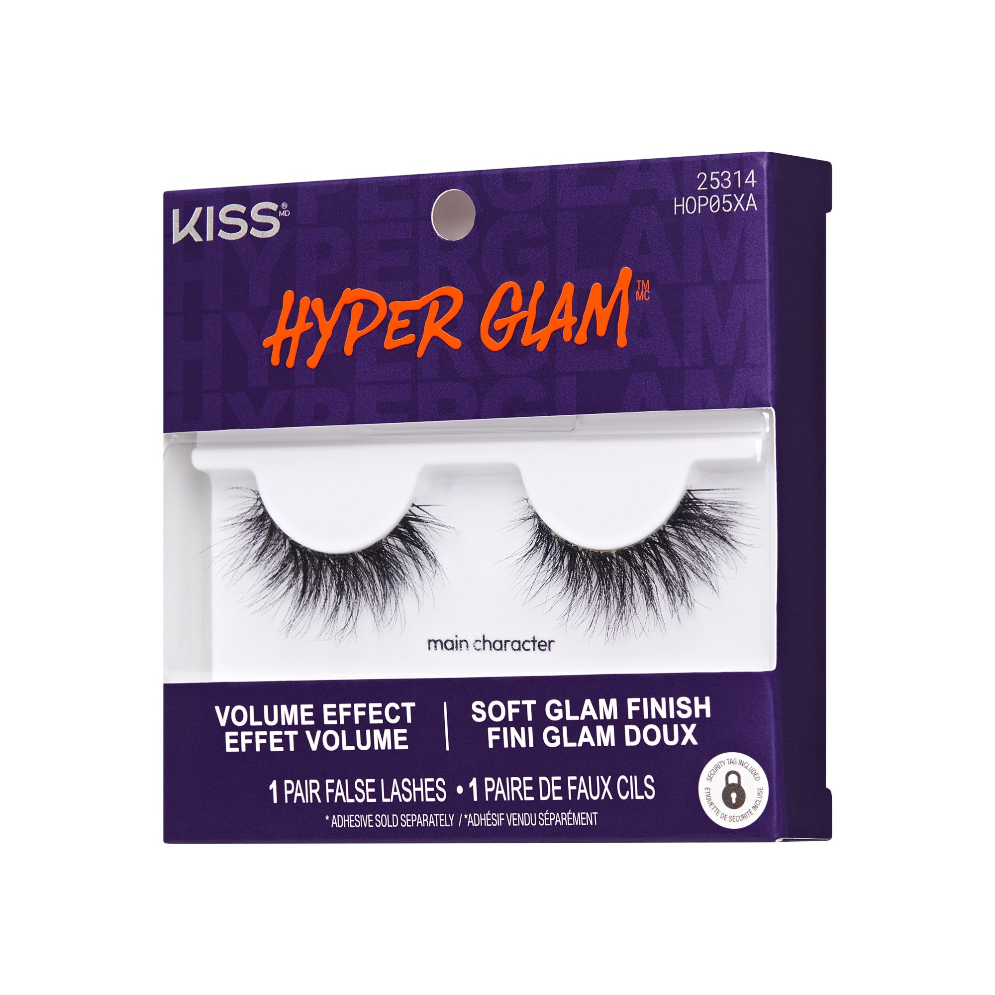 Kiss Hyper Glam Halloween False Eyelashes - Main Character | 1 Pair, Strip Lashes, 12mm