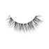 The image shows a single strip of false eyelashes. The eyelashes are black and appear to be voluminous with a wispy, natural look. The individual lashes vary in length, creating a fluttery and full appearance. The strip is curved to fit the natural shape of the eyelid.