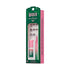 The image features a product packaging for the "Wicked x Falscara" collaboration, specifically the "Bare Essentials Kit." The kit is designed for eyelash application and includes a pair of false eyelashes, a bonding agent, and a tool for application. The packaging is predominantly green with pink accents, showcasing a whimsical design that reflects the collaboration&
