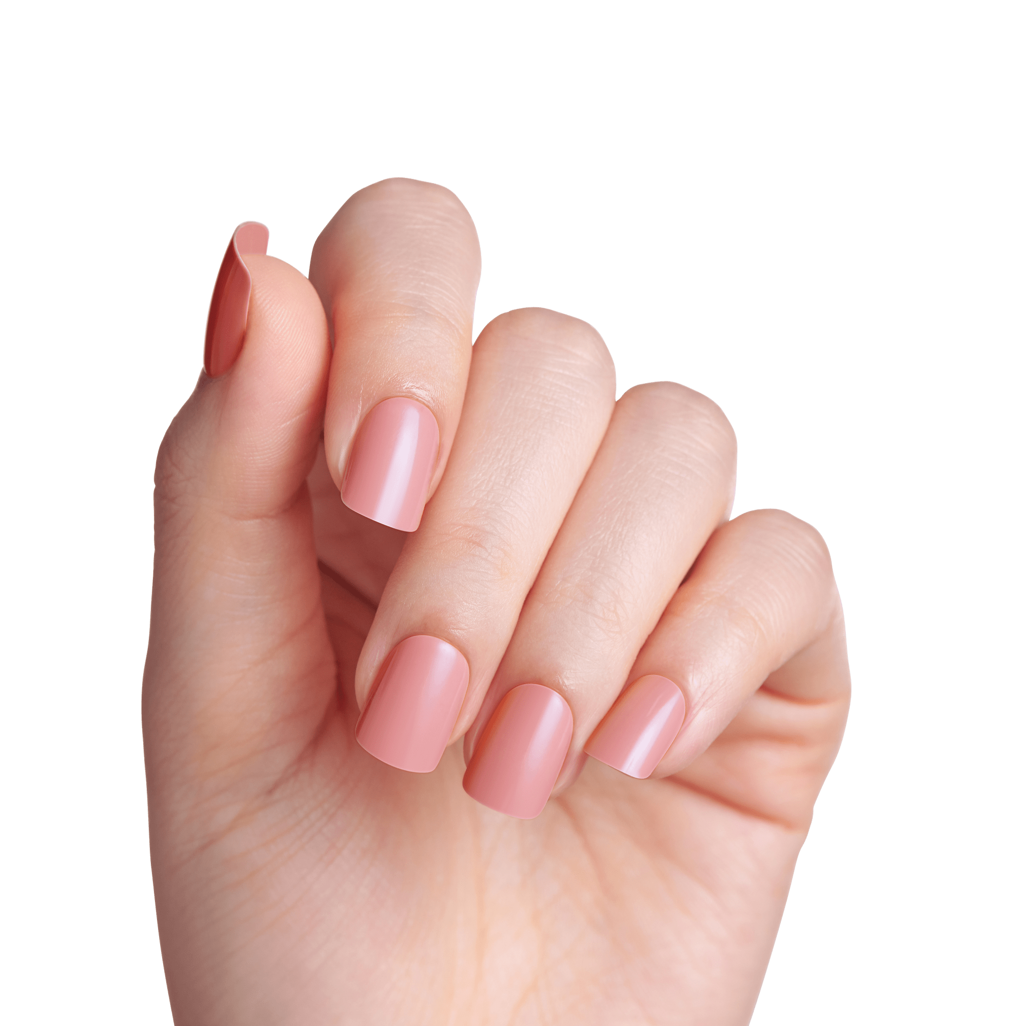Impress Color No Glue Fake Press On Nails - Your Magic | Solid, Pink, Short, Squoval, Manicure