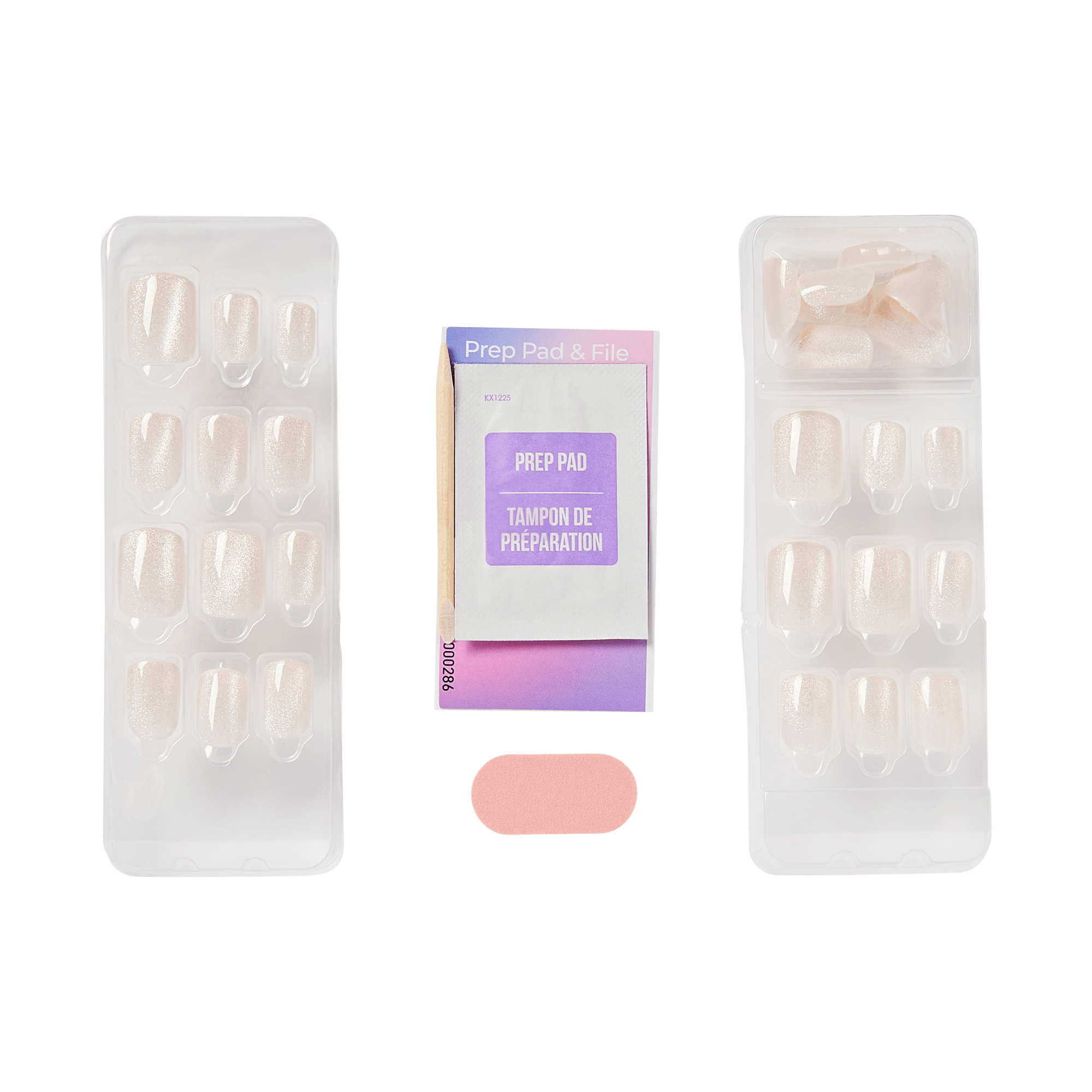 colorFX by Impress No Glue Fake Press On Nails - Rebel | Solid, White, Short, Squoval, Manicure