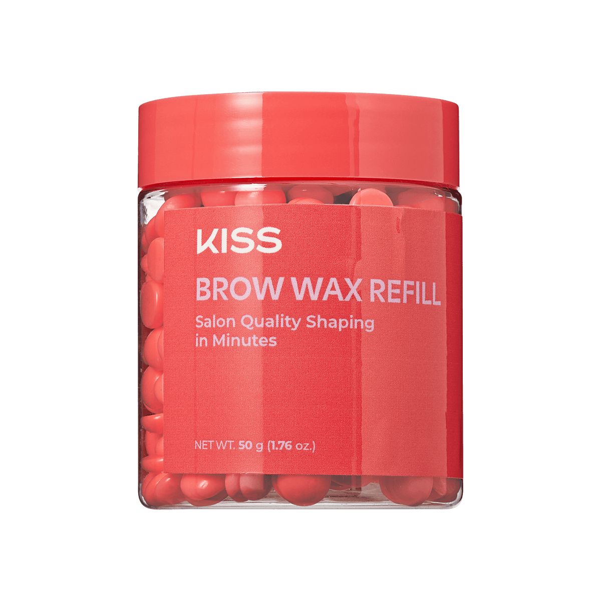 Kiss Brow Wax Kit | Starter Kit, Heater, Hard Wax, 10 Applicators, 10 Waxing Strips, 15 Post-Wax Wipes