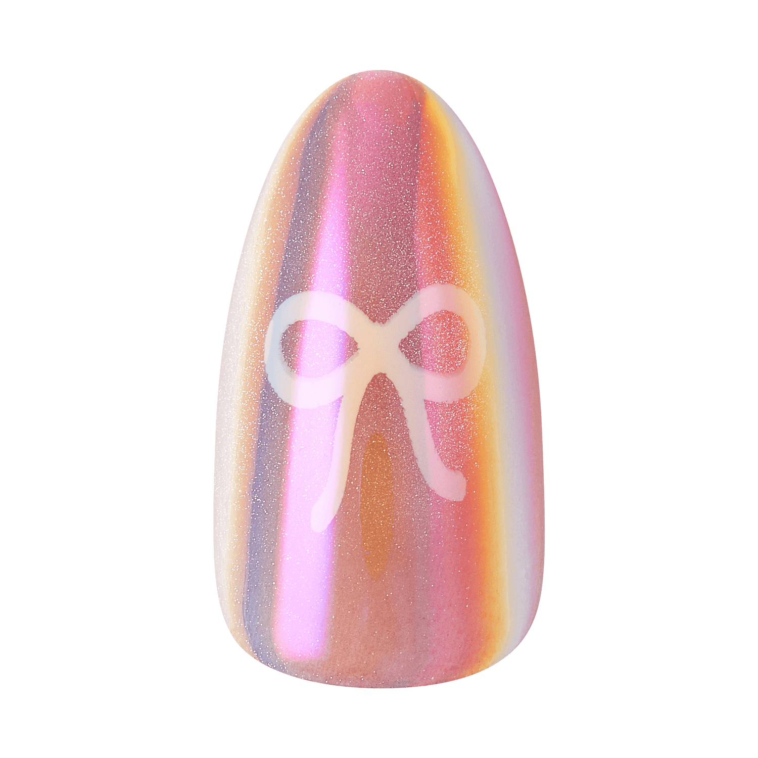 Kiss Glam Embellished Press On Fake Glue Nails - Happy Friday | 3D &amp; Jewel Design, Pink, Medium, Almond