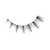 The image shows a single strip of false eyelashes. The eyelashes are arranged in a semi-circular shape, with individual lashes of varying lengths attached to a thin, flexible band. The lashes are dense and appear to be made of synthetic fibers, designed to enhance the volume and length of natural eyelashes when applied. The overall appearance is dramatic, suitable for creating a bold eye makeup look. The background is plain white, highlighting the details of the eyelashes.