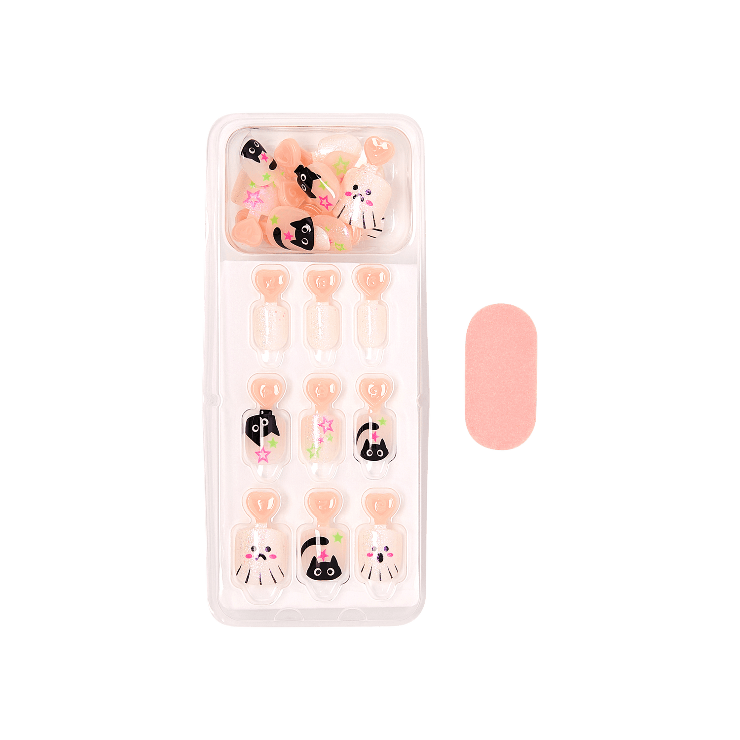 Impress Kids Halloween No Glue Fake Press On Nails - Tricky | Design, White, Kids, Squoval, Glow In The Dark, Manicure