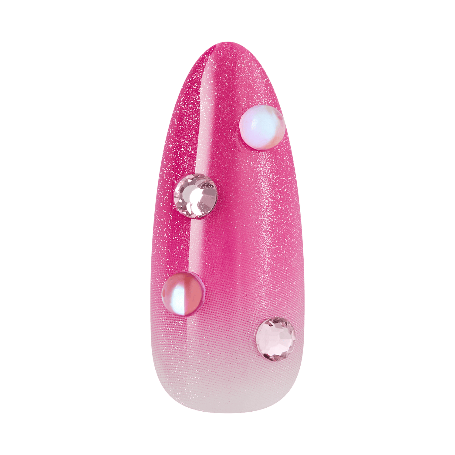 Pink glitter gradient vibrator with crystal embellishments