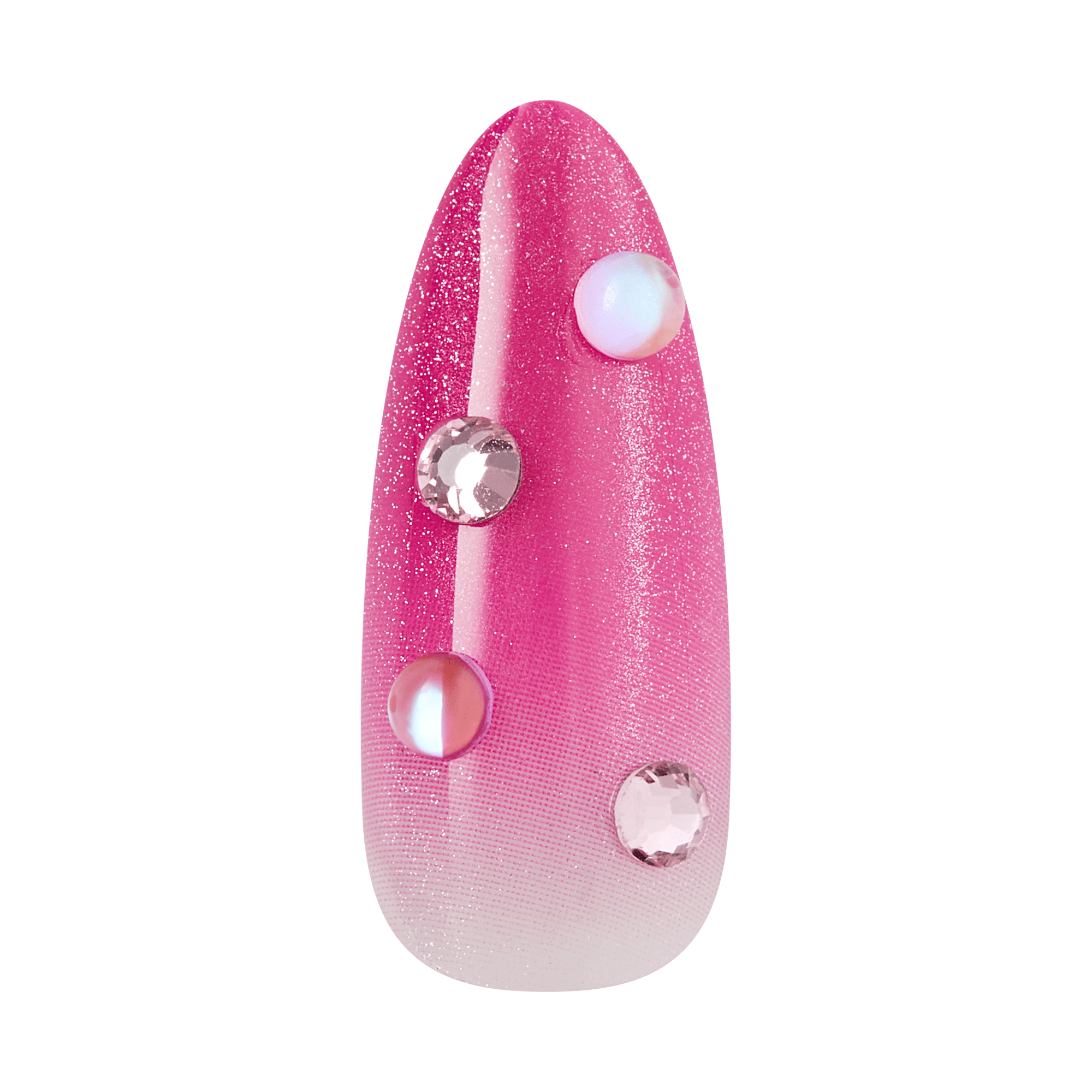 Pink glitter gradient vibrator with crystal embellishments