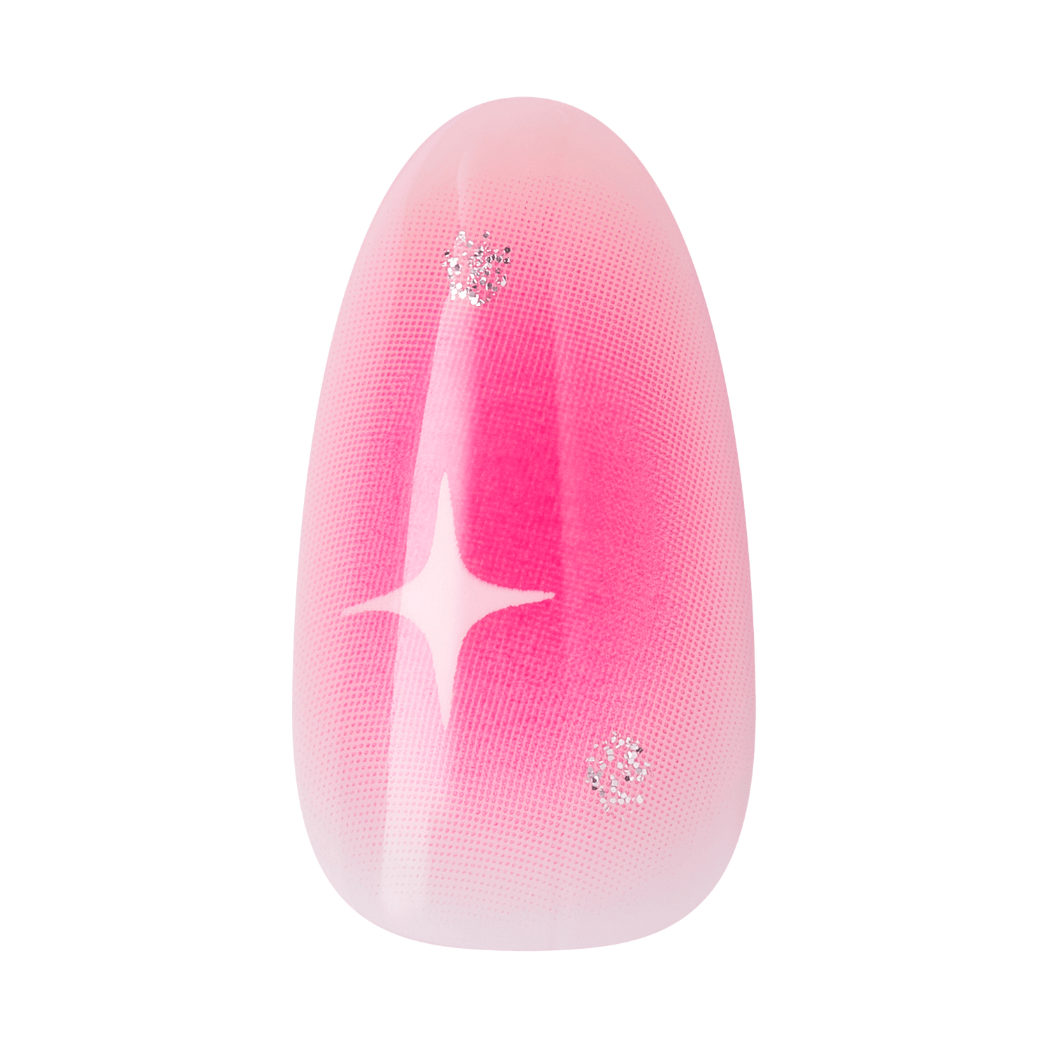 Pink silicone facial cleansing brush with star design and rhinestone accents