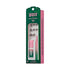 The image features a product packaging for the "Wicked x Falscara" collaboration, specifically the "The Bare Essentials Kit." The kit includes false eyelashes, a lash applicator, and a bonding adhesive. The packaging is designed with a vibrant green and pink color scheme, showcasing the brand&