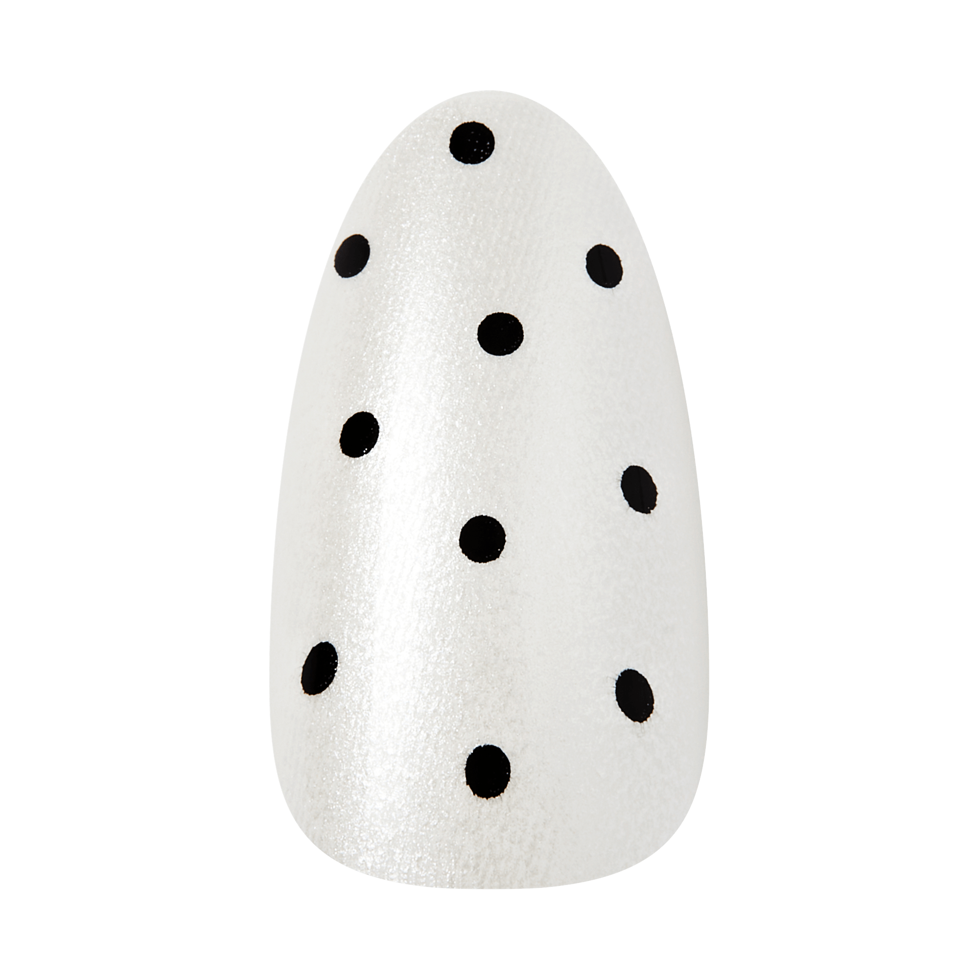 Kiss Glam Jeweled Press On Fake Glue Nails - Mood Pop | 3D &amp; Jeweled French Design, Black &amp; White, Medium, Almond