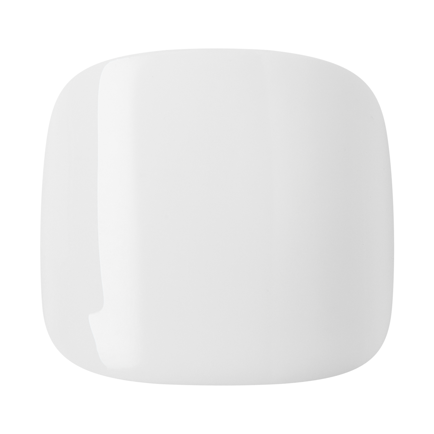 White rounded square device with glossy finish and subtle shading