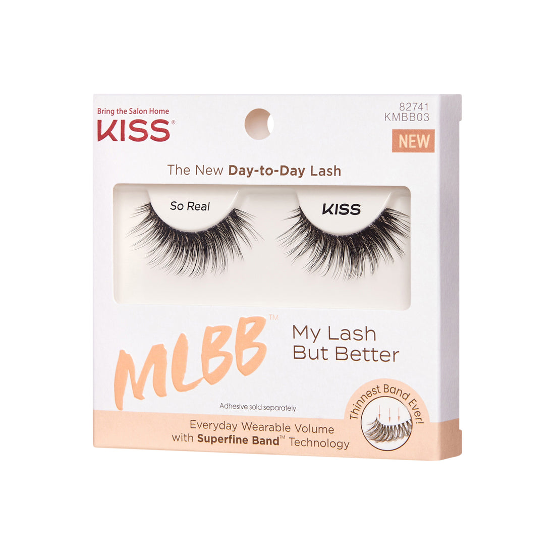 KISS MLBB "My Lash But Better" Day-to-Day false eyelashes with Superfine Band Technology