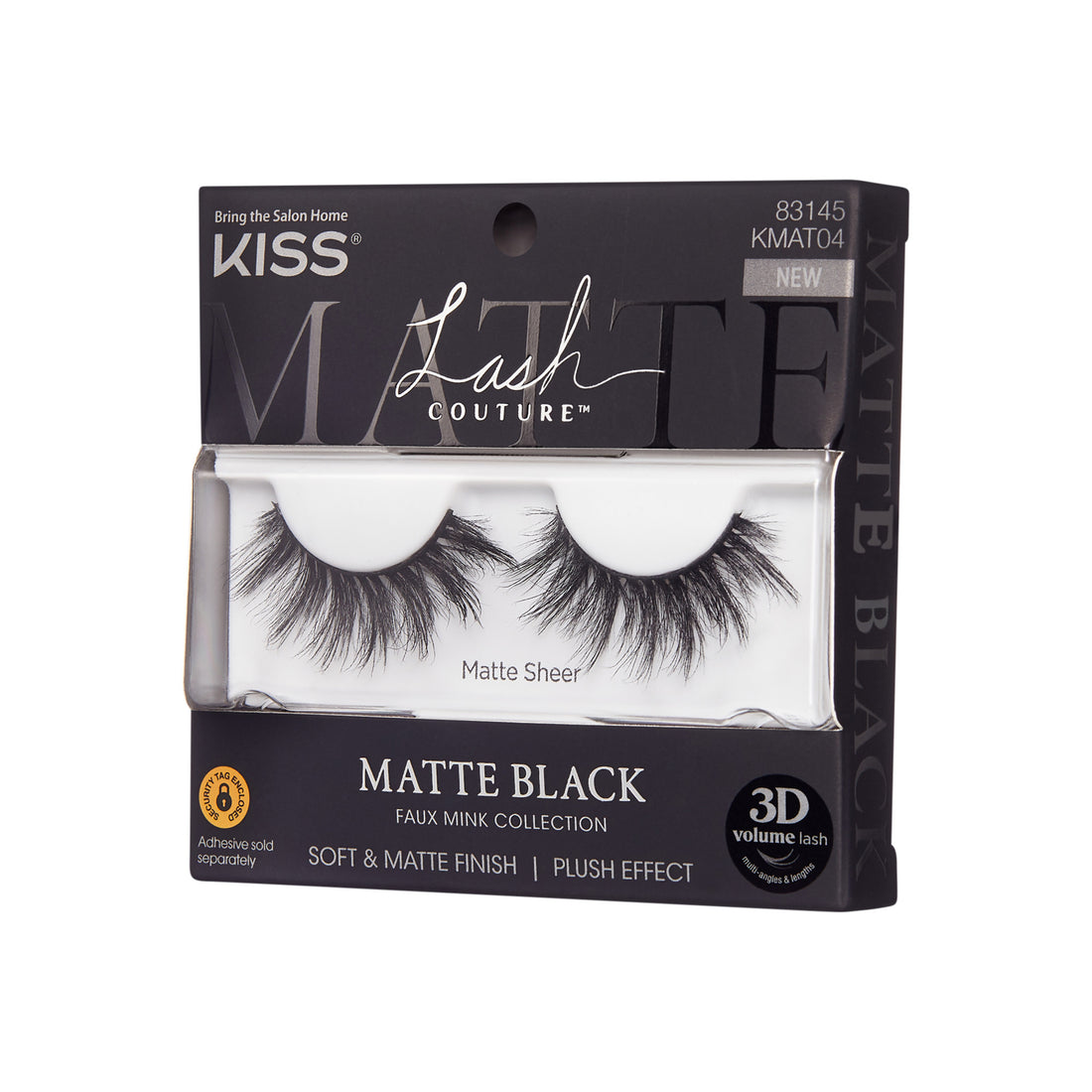 KISS Lash Couture Matte Black 3D Volume Faux Mink Lashes