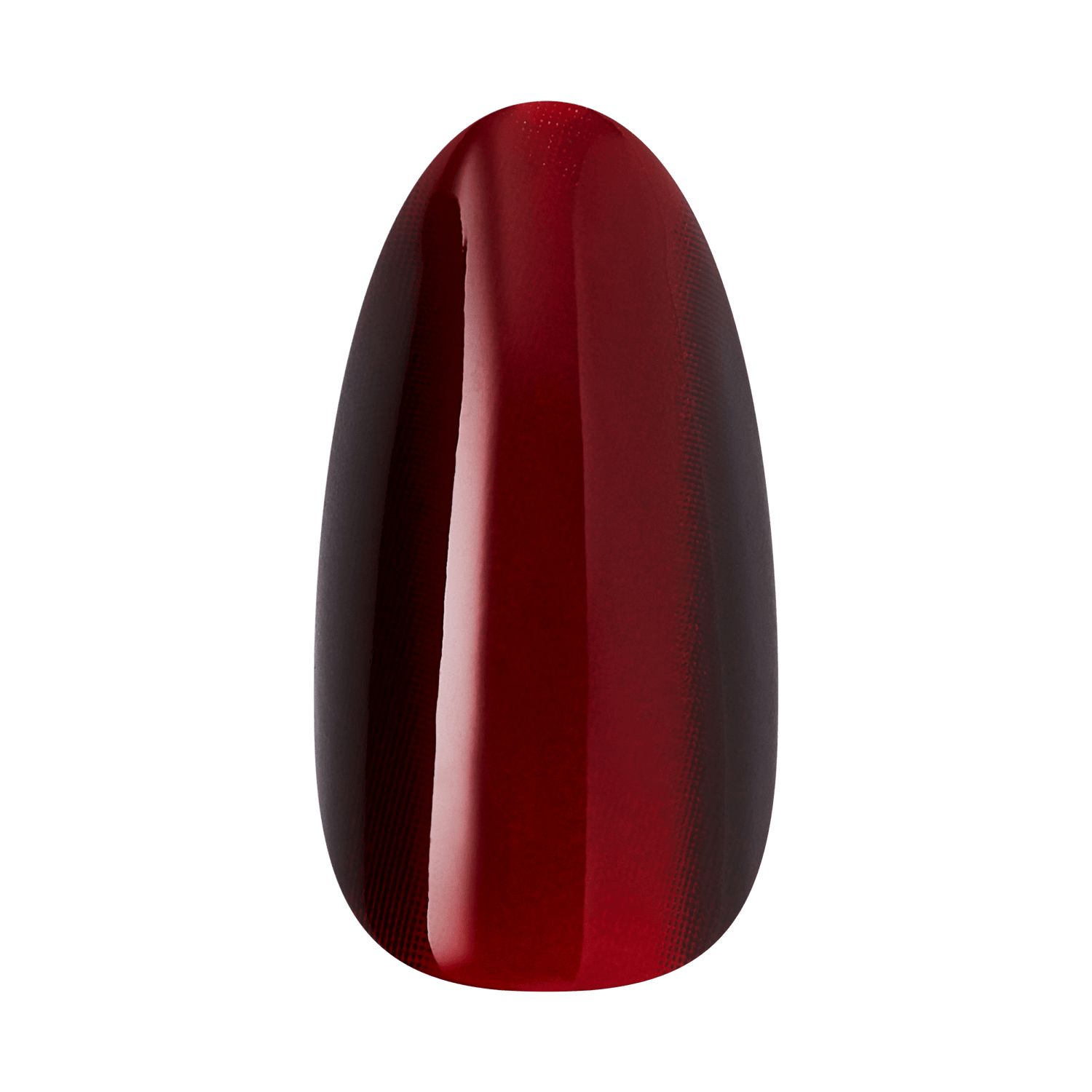 Deep burgundy gel nail polish with glossy finish and light reflection.