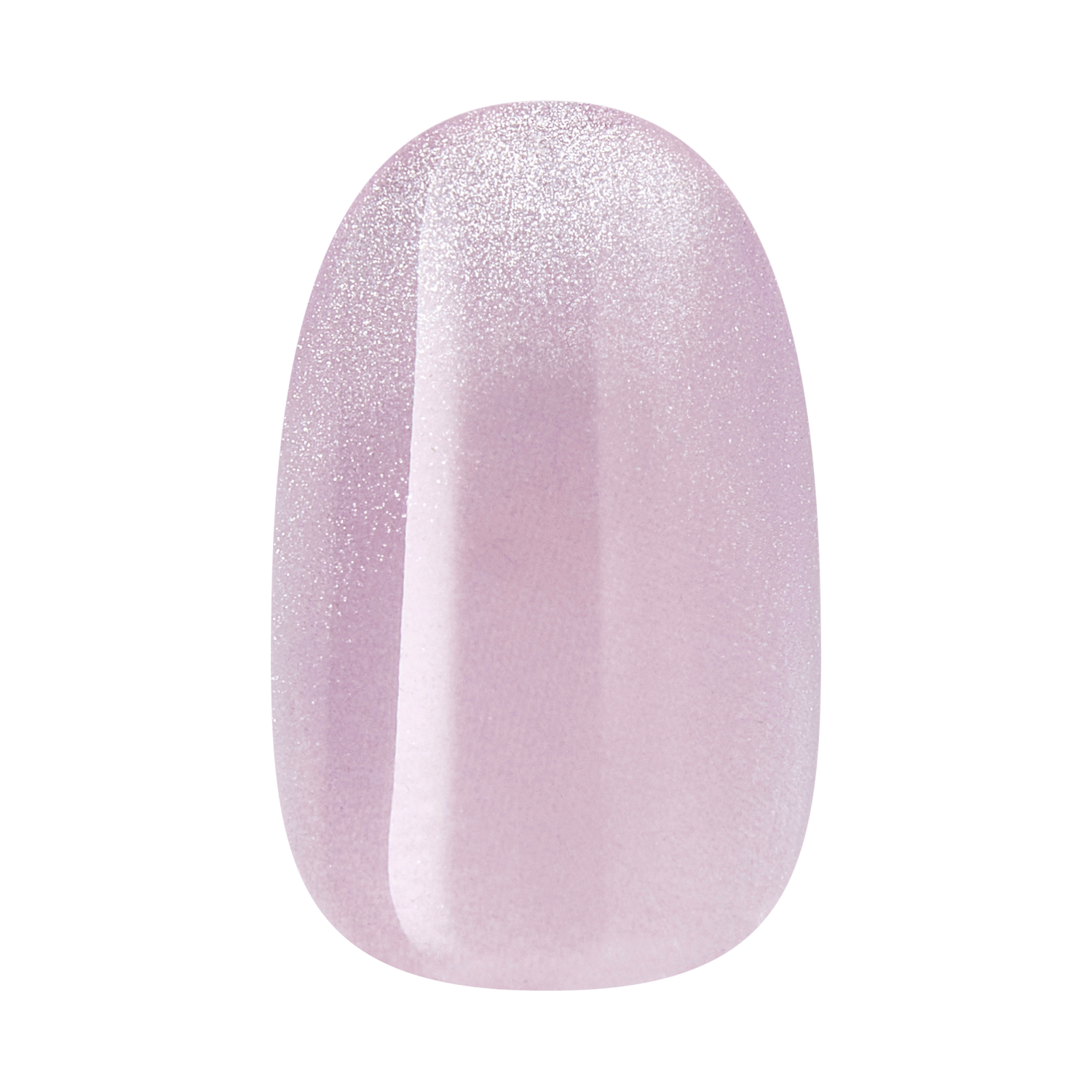 Glittery pale pink gel manicure nail polish swatch