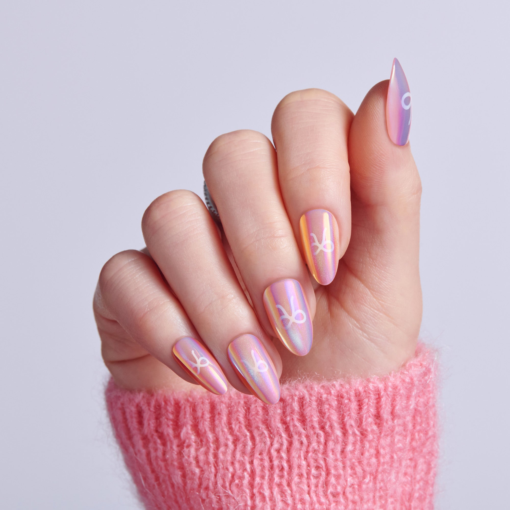 Kiss Glam Embellished Press On Fake Glue Nails - Happy Friday | 3D &amp; Jewel Design, Pink, Medium, Almond