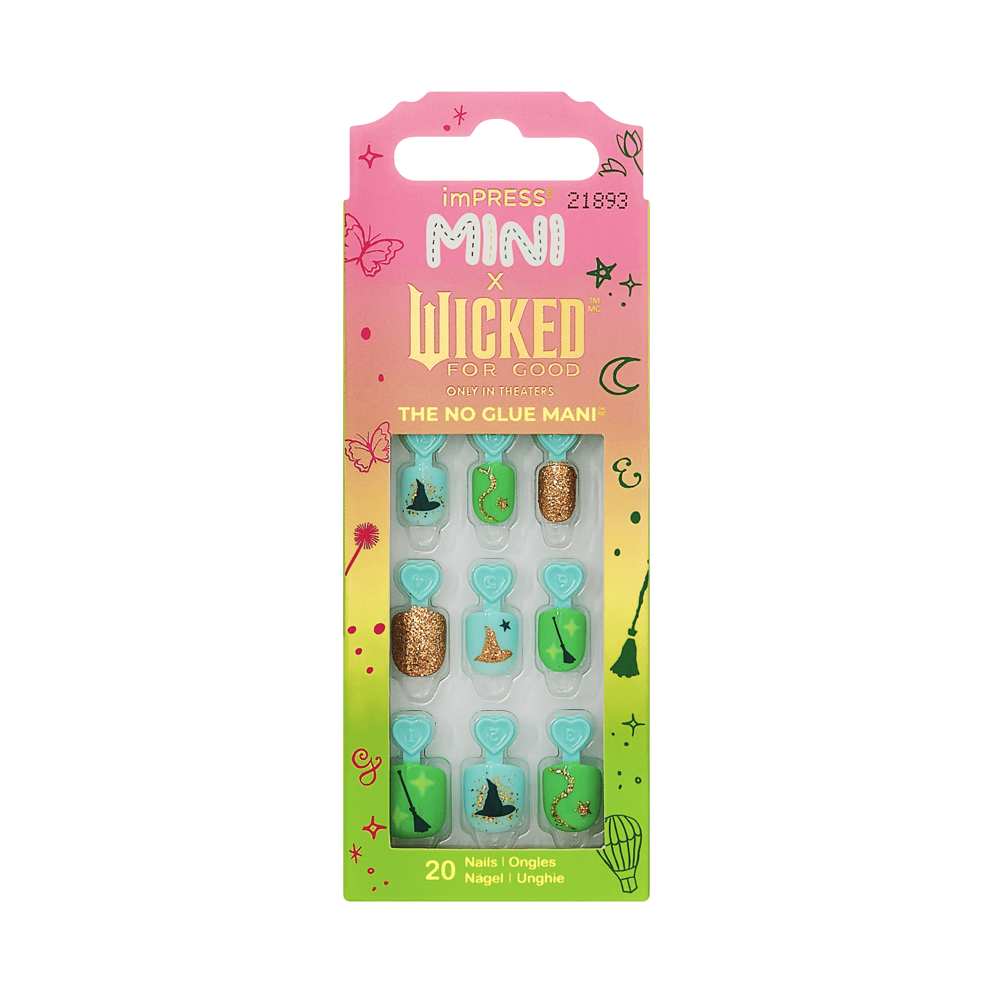 imPRESS MINI x Wicked For Good press-on nails, 20 count