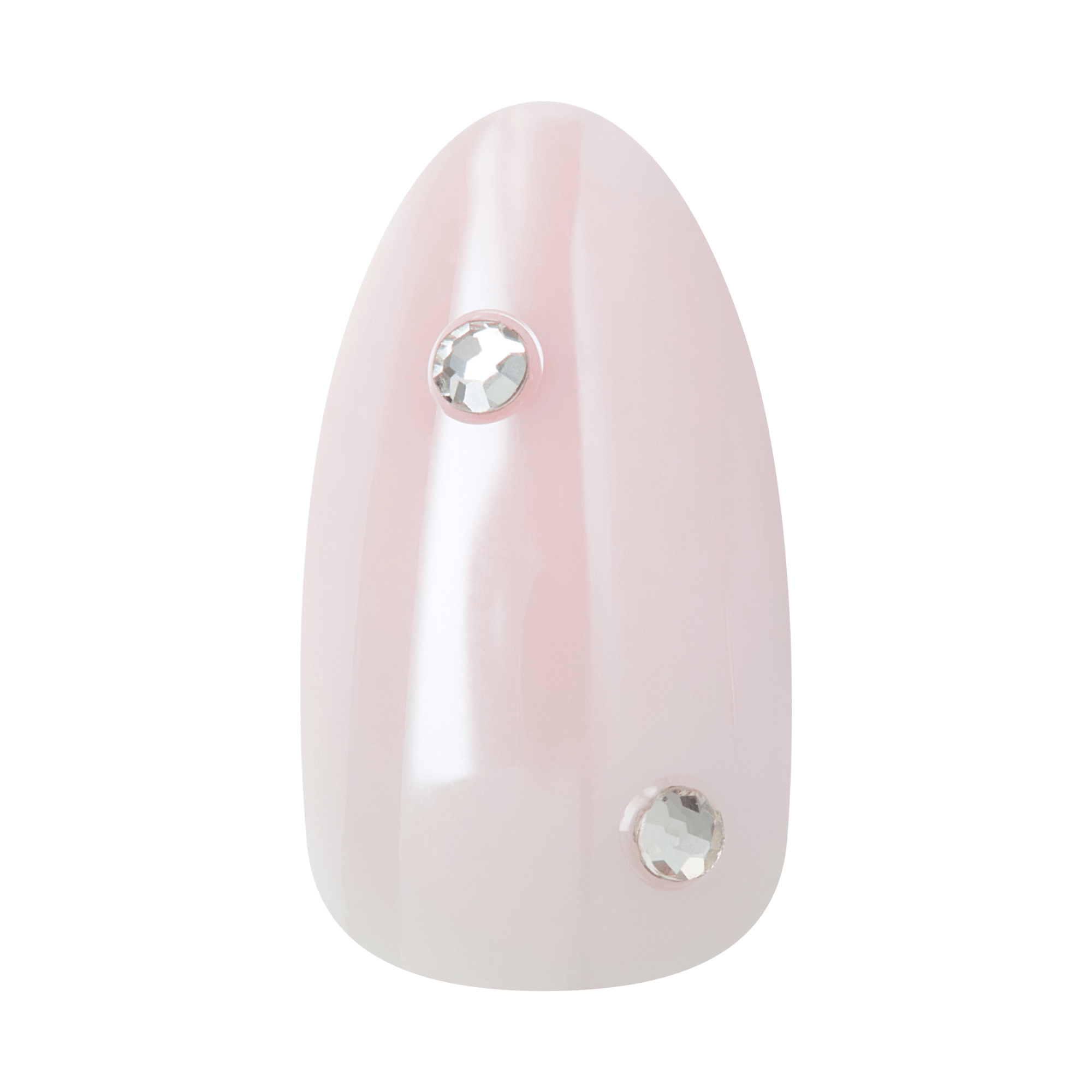 Kiss Glam Jeweled Press On Fake Glue Nails - Candy Dust | 3D &amp; Jeweled, Pink, Medium, Almond