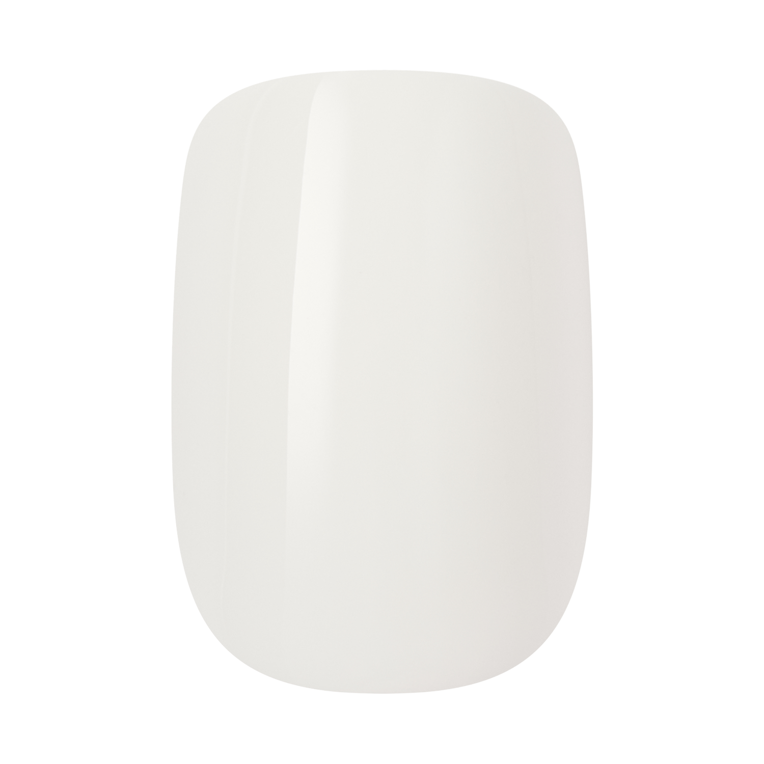 White rounded rectangle nail polish swatch on light background
