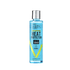 Tall transparent blue bottle with a silver cap labeled KISS Colors & Care Anti-Reversion Heat Protector Hair Oil Serum, for thin to coarse hair, 177 ml.