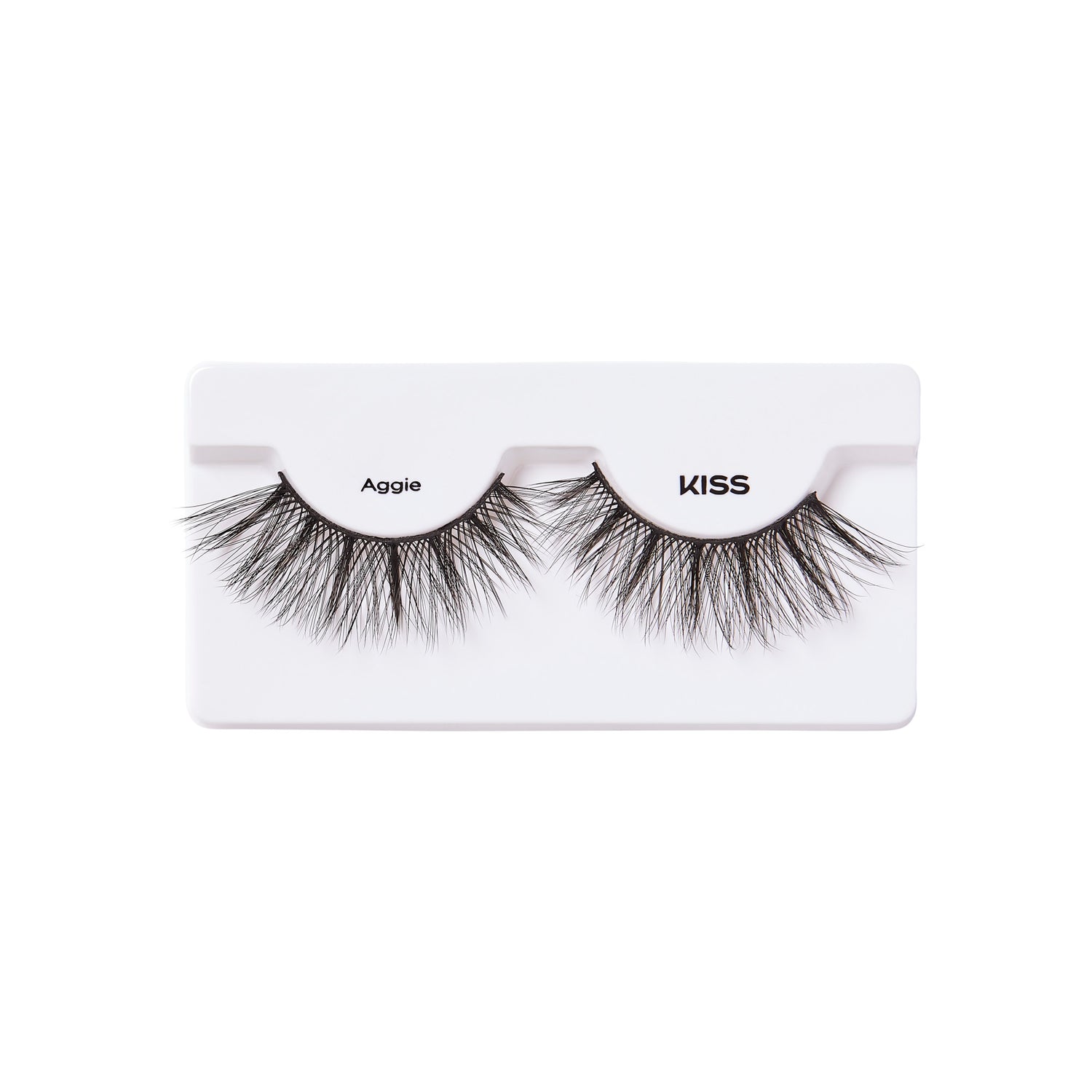 KISS Aggie false eyelashes pair on white packaging strip