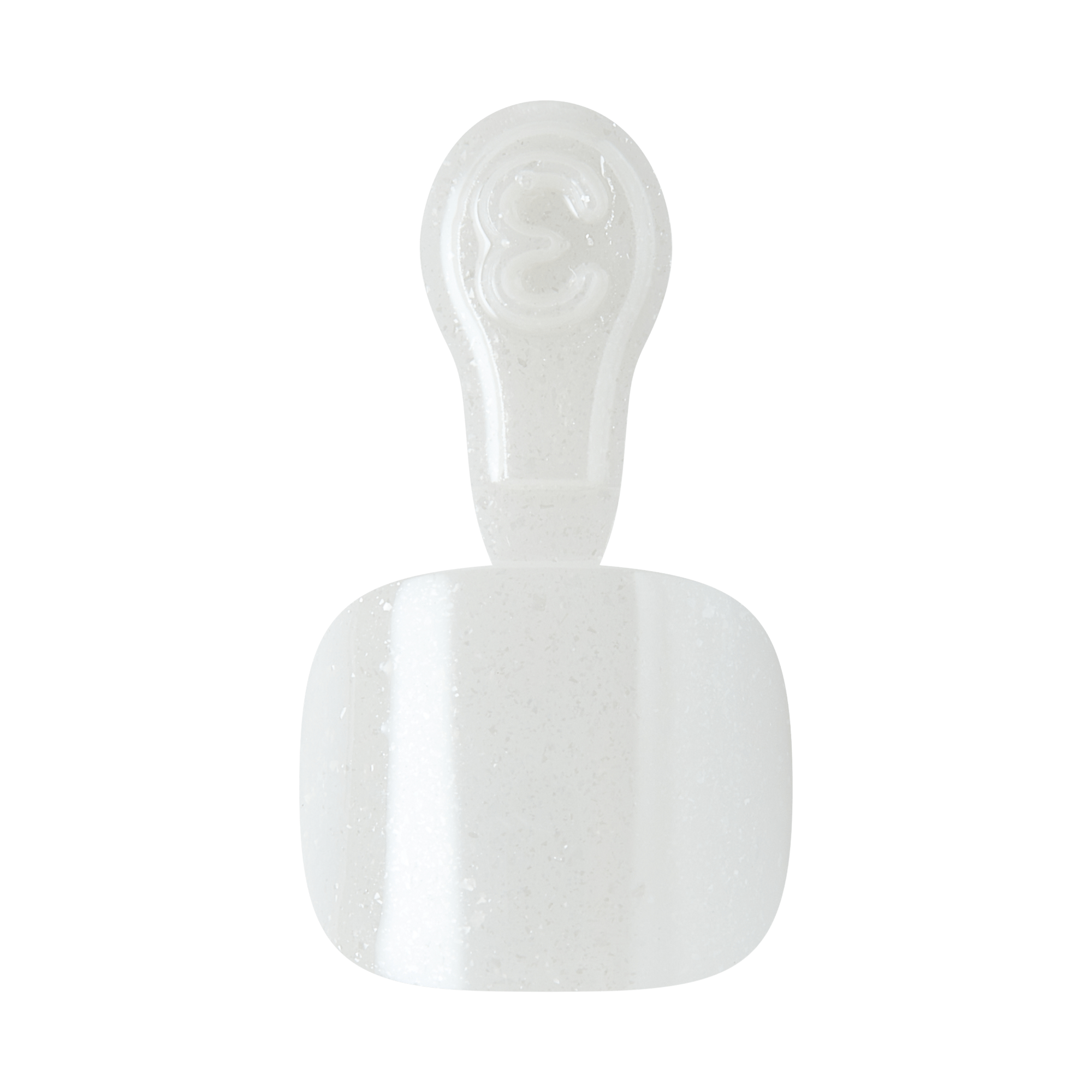 White jade carved pendant with oval head and rectangular body design