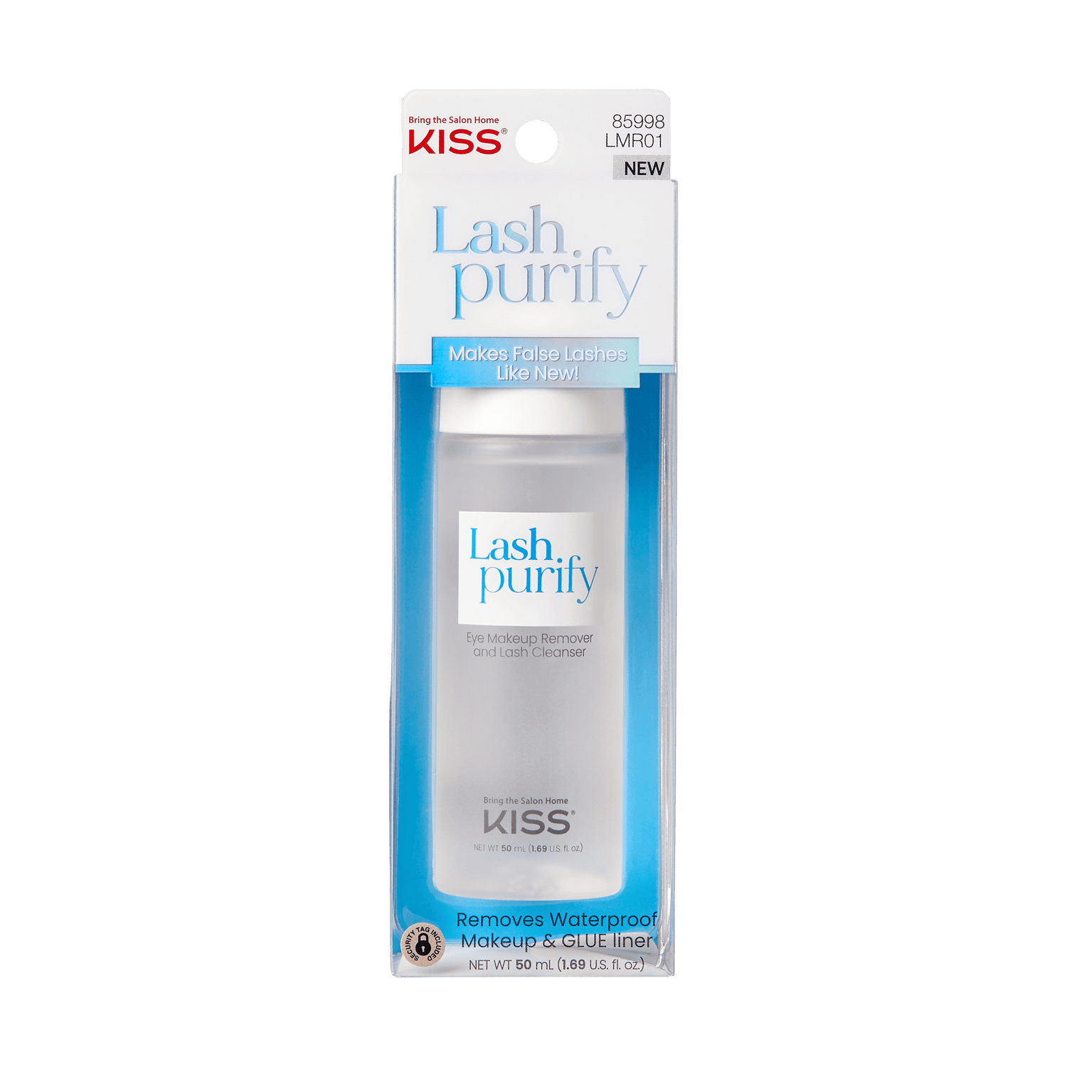 Clear plastic bottle with white cap labeled \