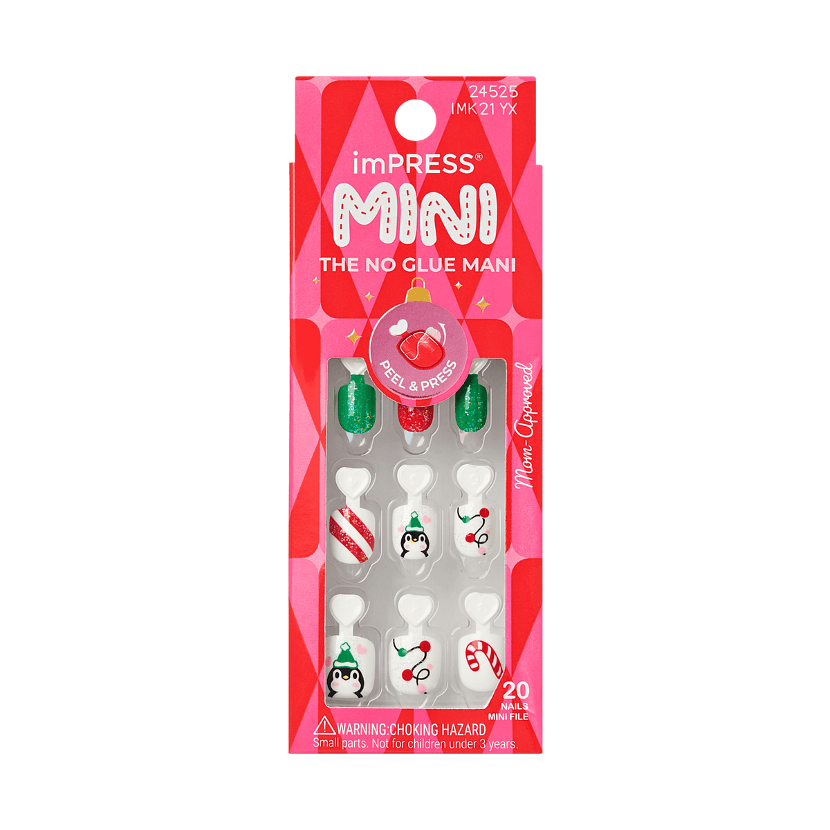 Impress Kids Holiday No Glue Fake Press On Nails - Sugar Cookies | Design, Multicolor, Kids, Squoval, Manicure