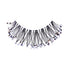The image shows a statement necklace with a unique design. The necklace features numerous black cords, each adorned with small, irregularly shaped beads. The beads are a mix of colors, including shades of white, gray, and black, giving the necklace a varied and textured appearance. The cords are attached to a central band, creating a fringe-like effect that fans out when worn. The overall design is bold and eye-catching, suitable for making a fashion statement.