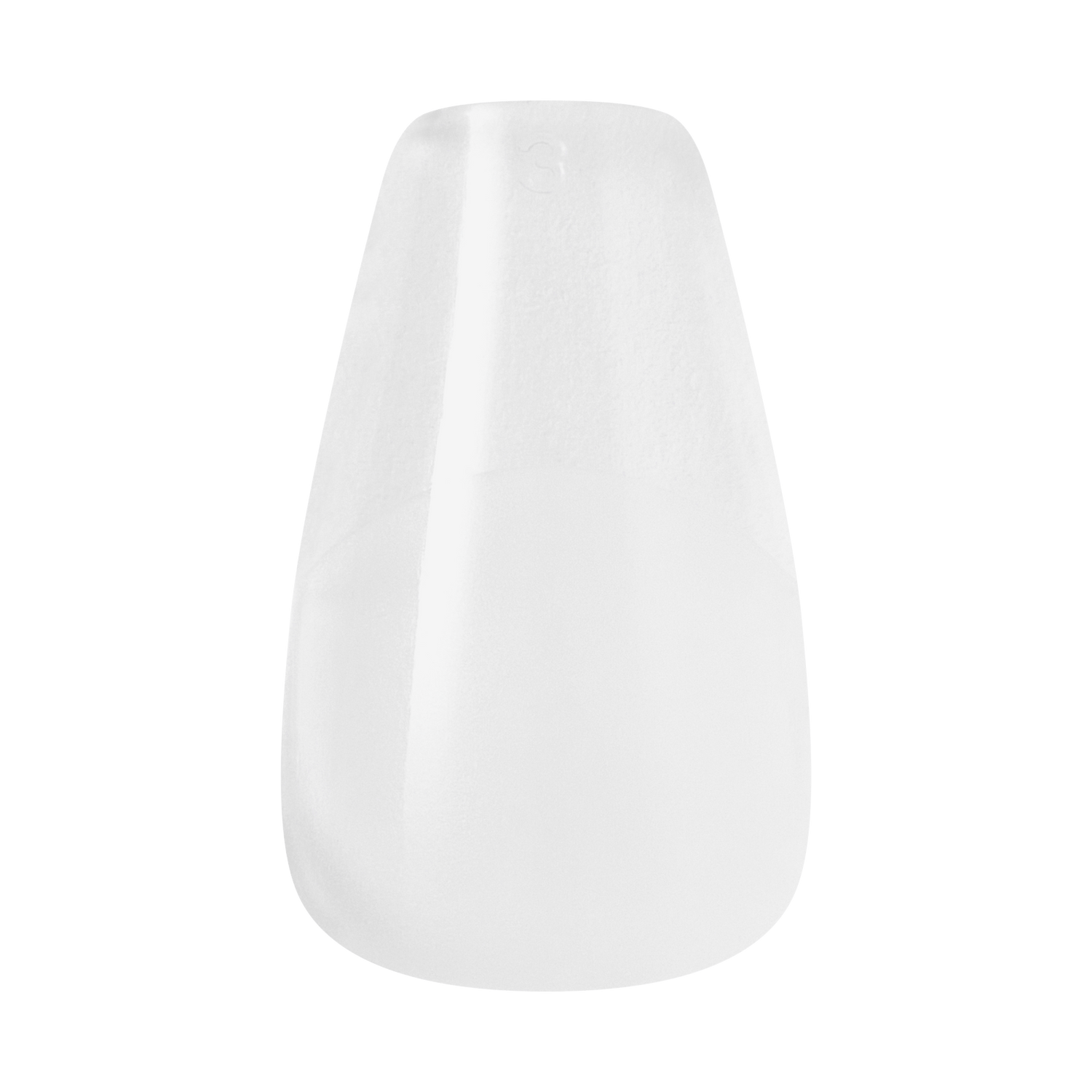 White tapered cylindrical object on plain background