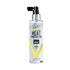 Clear spray bottle of KISS Colors & Care Anti-Reversion Heat Protector Hair Oil Spray with black and silver pump, labeled for medium hair and luxurious shine.