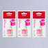 Three KISS PowerFlex Brush-On Nail Glue packages side by side, each with white bottles and pink labels, claiming \