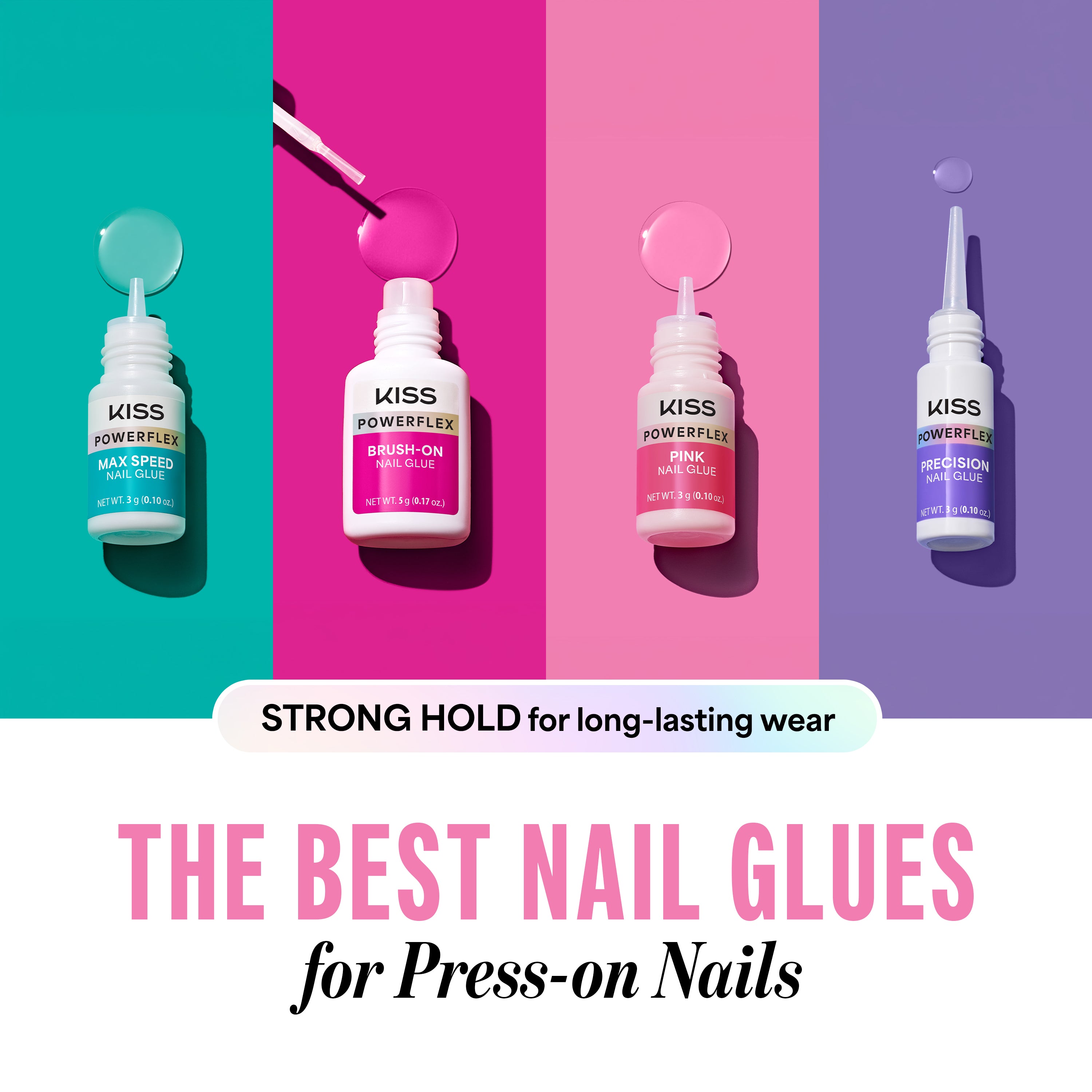 Kiss PowerFlex Pink Nail Glue - 0.10 oz.