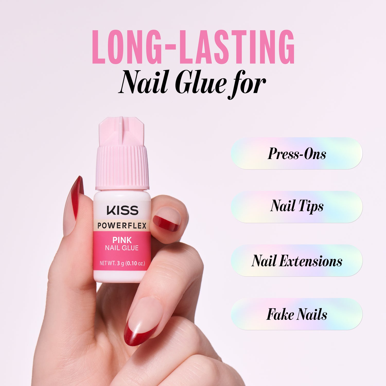 Kiss PowerFlex Pink Nail Glue - 0.10 oz.