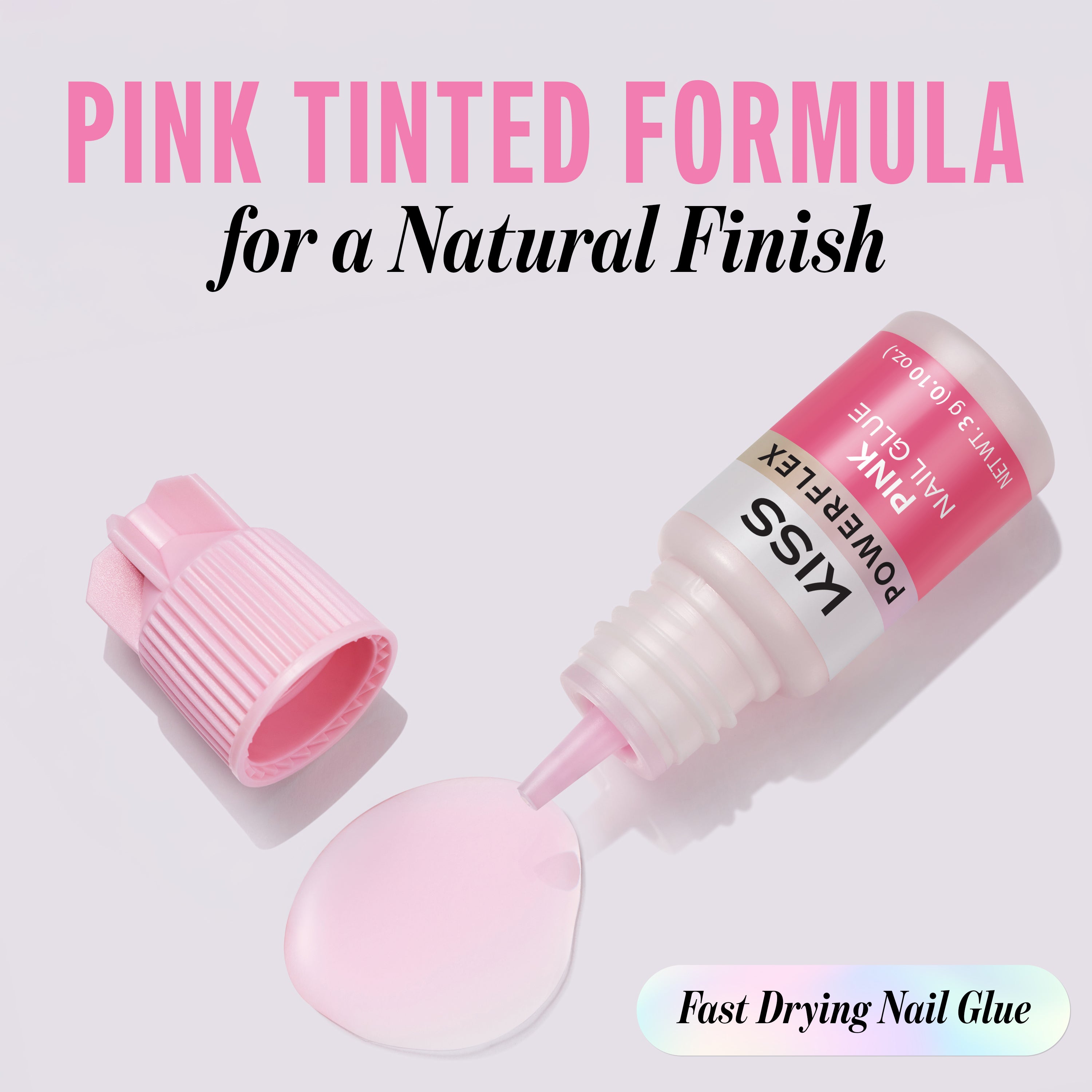 Kiss PowerFlex Pink Nail Glue - 0.10 oz.