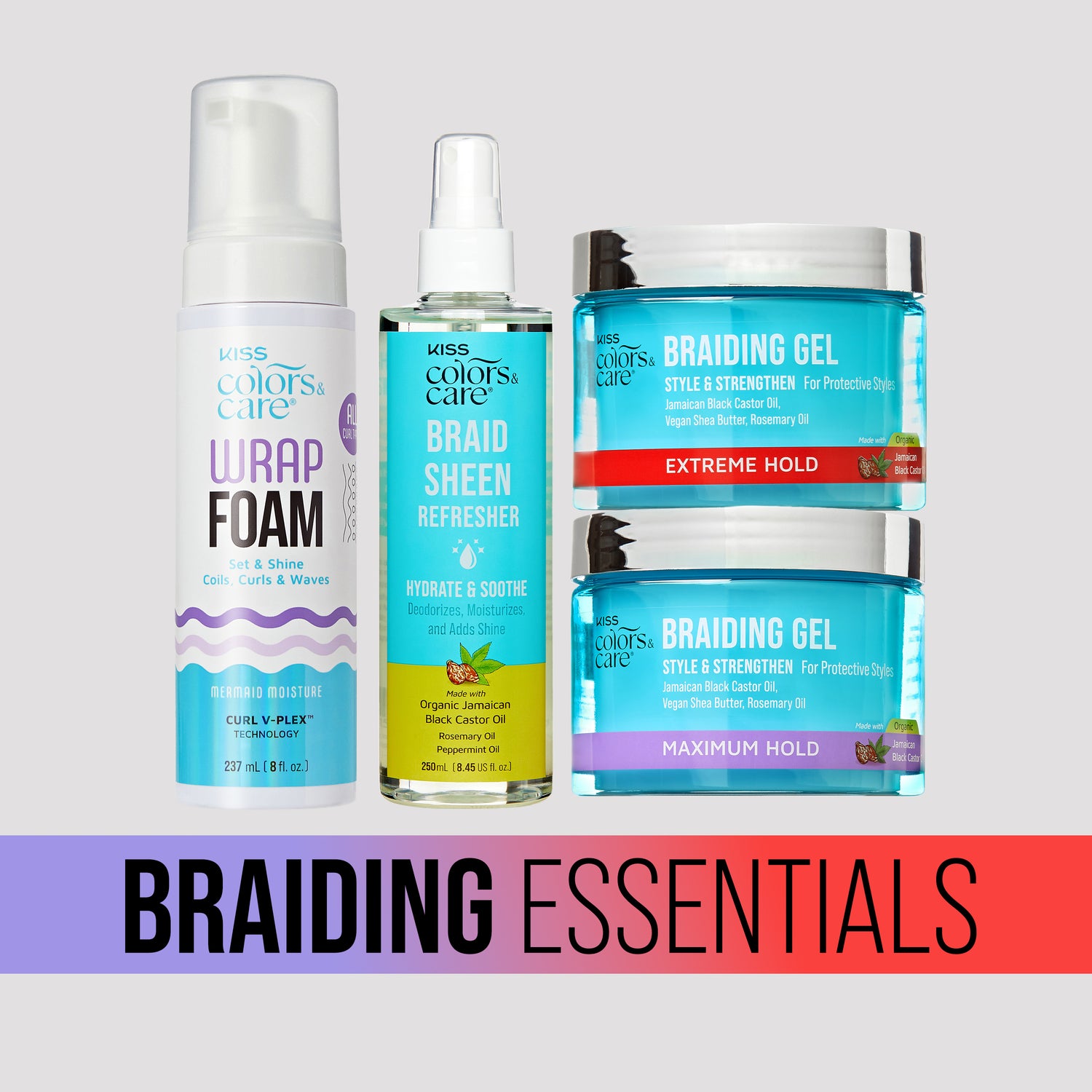 Kiss Colors &amp; Care Ultimate Braiding Essentials Bundle