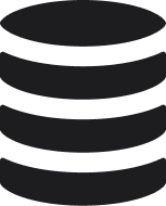 Stacked coins icon in black and white