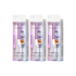 Three packaged FALSCARA Overnighter eyelash extension products with light purple caps and white tubes, featuring a new upgraded wand for even application.