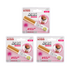 Three-pack of KISS Strip Lash Adhesive in clear, each in white and gold tubes. Packaging highlights latex-free, brush-on glue with aloe, waterproof with super strong hold.