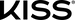 Black 'KISS' logo on a white background