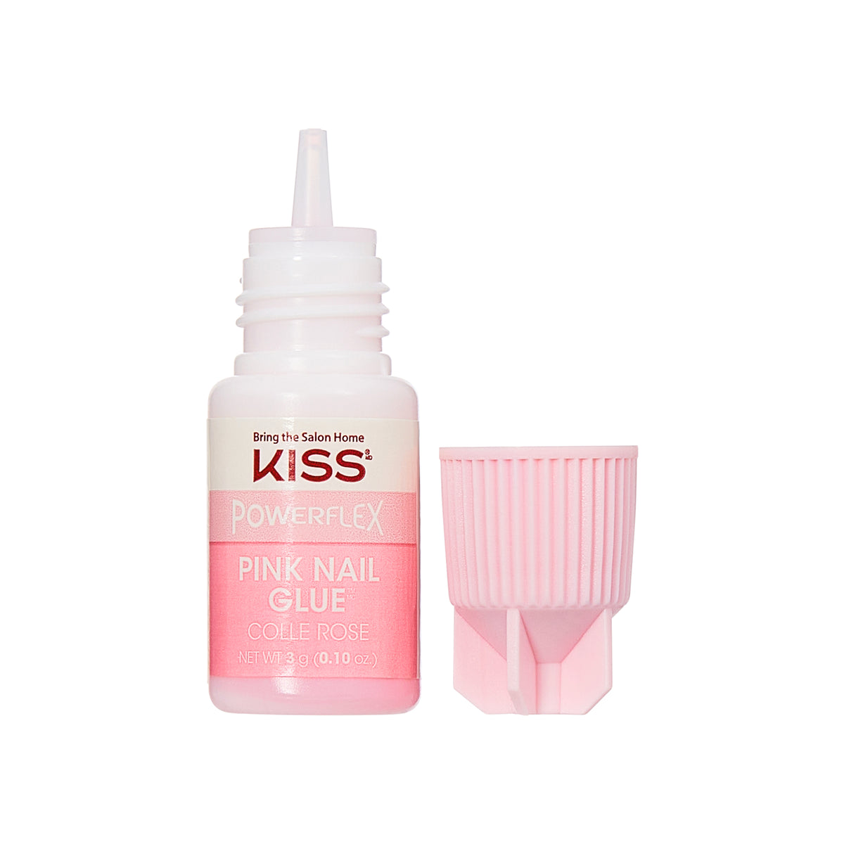 Kiss PowerFlex Pink Nail Glue 3-Pack | Nail Adhesive, Press-On Glue, Pink Tint, Strong Hold