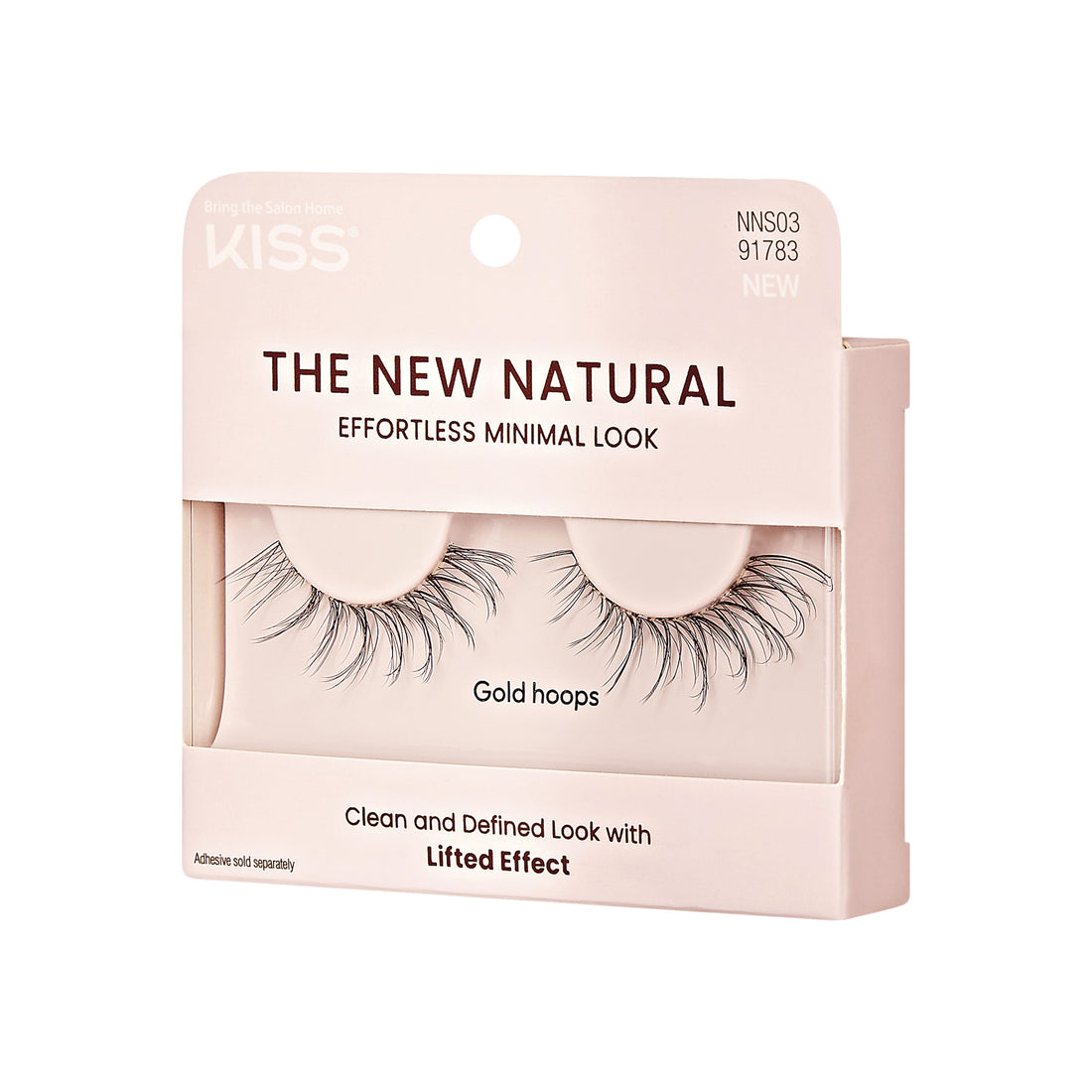 Kiss The New Natural – Full Strip - Gold Hoops