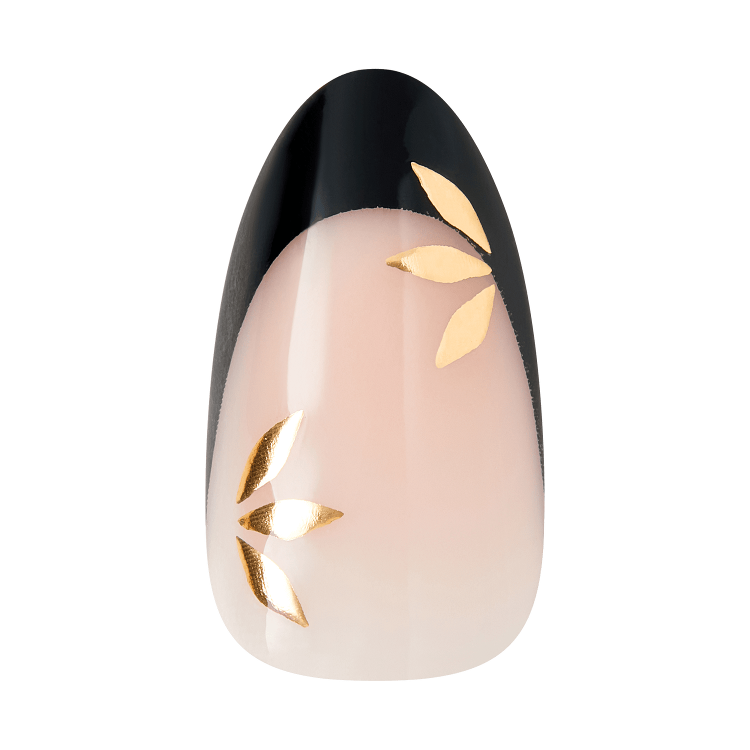 Kiss Haunt Halloween Press On Fake Glue Nails - Drop Dead Gorgeous | French Design, Black &amp; Red, Medium, Almond, Glow In The Dark