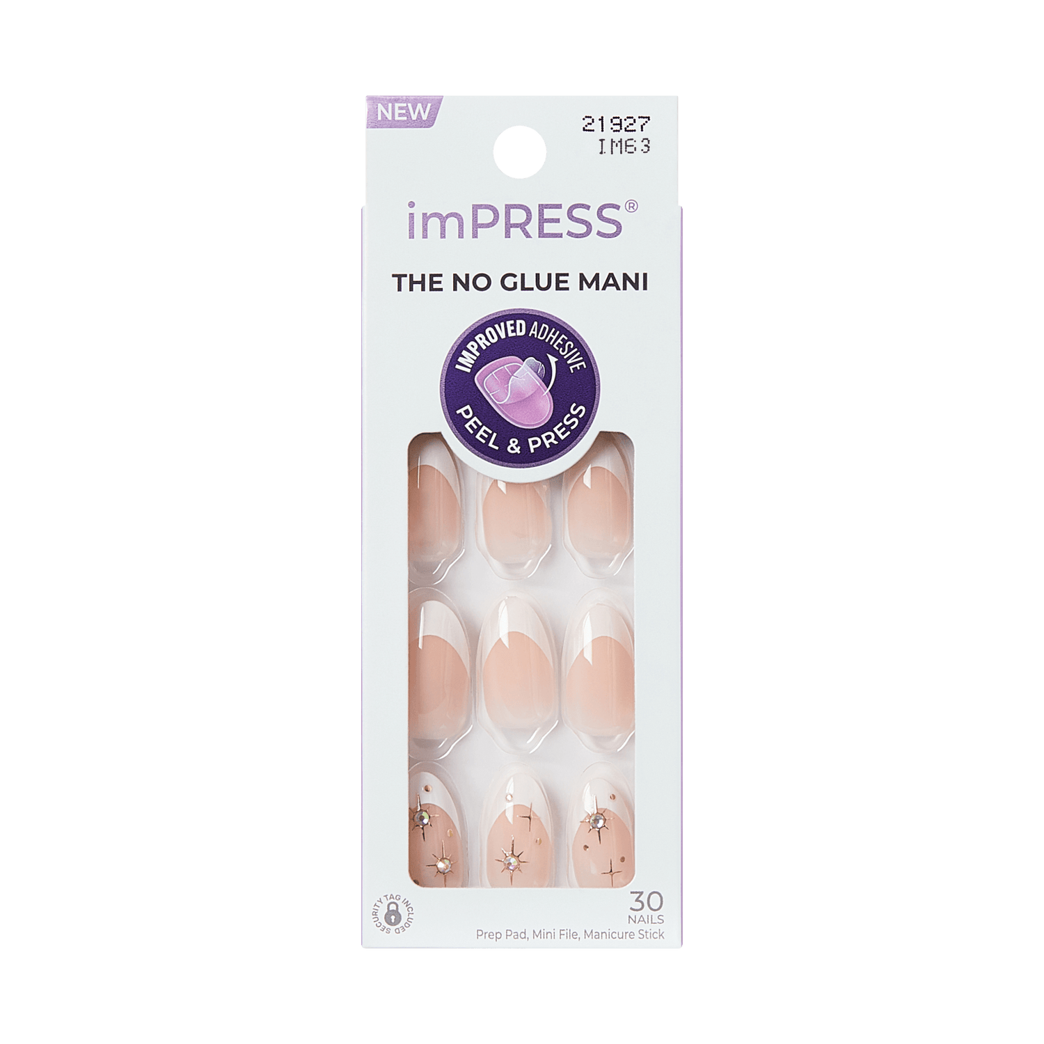 imPRESS no glue mani package on a transparent background