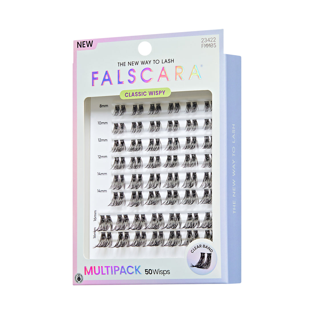 Falscare Classic Wispy false lashes multipack with 50 individual lashes in various lengths.